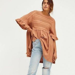 Free People Take a Spin Tee in Doe Size Small